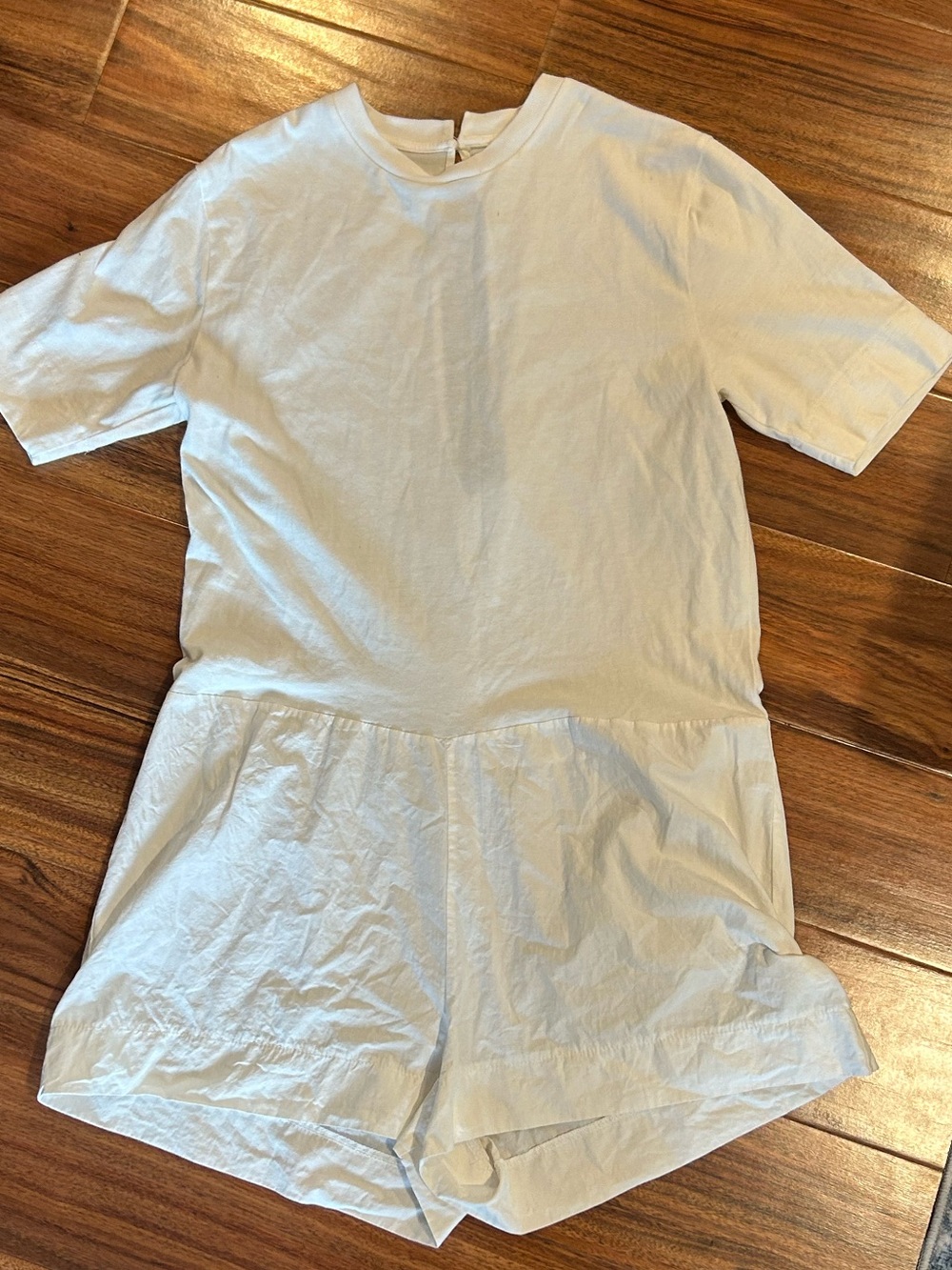 Zara cotton one piece romper white off-white size XS